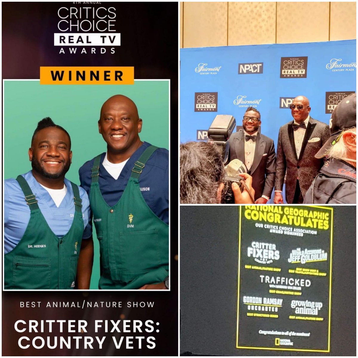 sportsguymarv's tweet photo. Congrats! Best Animal/Nature Reality Show in the US!! The @fvsu graduates won Sunday evening in LA🏆👏🏾🏆👏🏾🐩🐕🐆🐂🐪🐏💙💛‼@tflee31 @drhodges #CriticsChoiceAwards #FVSUWildcats #CtitterFixers https://t.co/MweyBhAmu0
