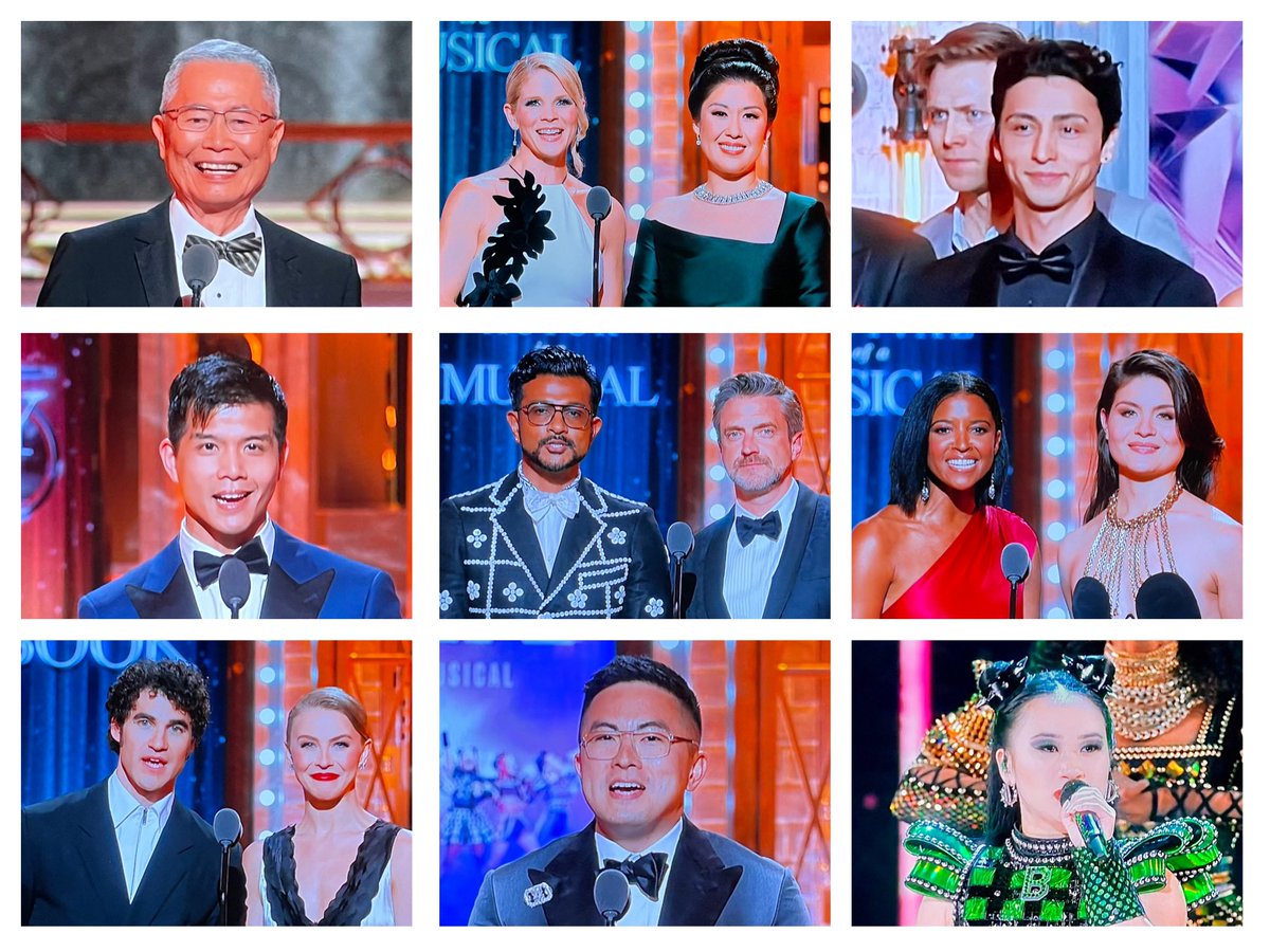 A sample of the #AsianExcellence on display tonight on stage at @TheTonyAwards! @GeorgeTakei @RuthieAnnMiles @juliancihi @tellyleung @UTKtheINC @Phillipasoo @DarrenCriss #BowenYang @AndreaMacasaet