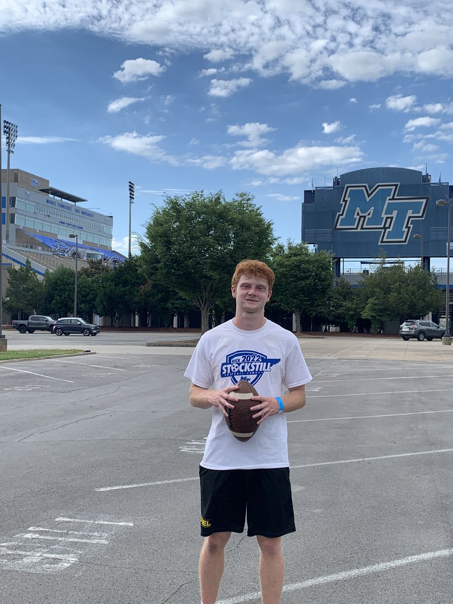 JamesColeHenry's tweet photo. Had a great time at @MT_FB this past weekend.  Thanks @BrentStockstill for a great camp. @CooperFootball @VisionQb @NCEC_Recruiting @CoachBorchers https://t.co/RyBr9ZWdHT