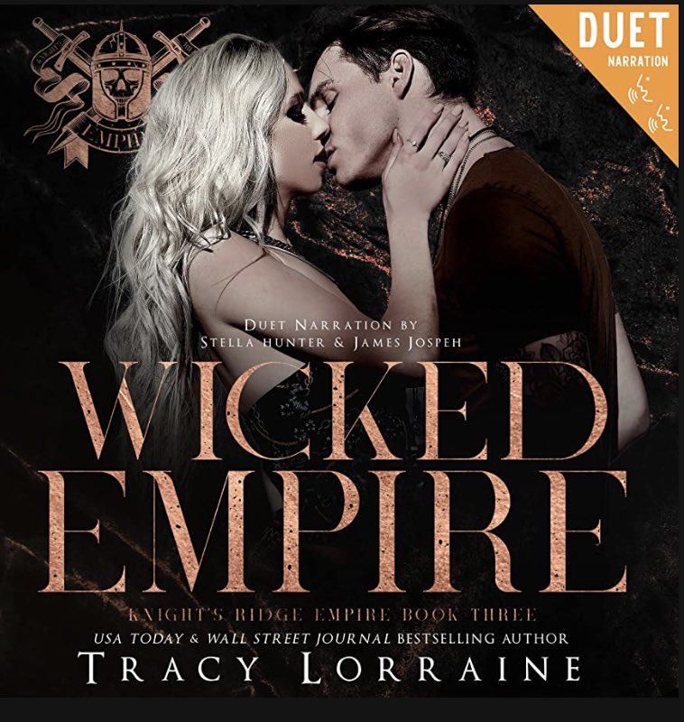 only1leesh's tweet photo. 🖤This Knight Ridge Empire series has me on edge .🔥Just finished Book 2 💥#thecliffhangers thank f**k most is of it is on 🎧. Now on to Book 3 @Tracy_L_Author #WickedEmpire @StellaHNarrator @James__Joseph #JIAM @lady_aglaya you nailed it with this rec🙌🏾#bookfriend https://t.co/1jpKz0wNtp