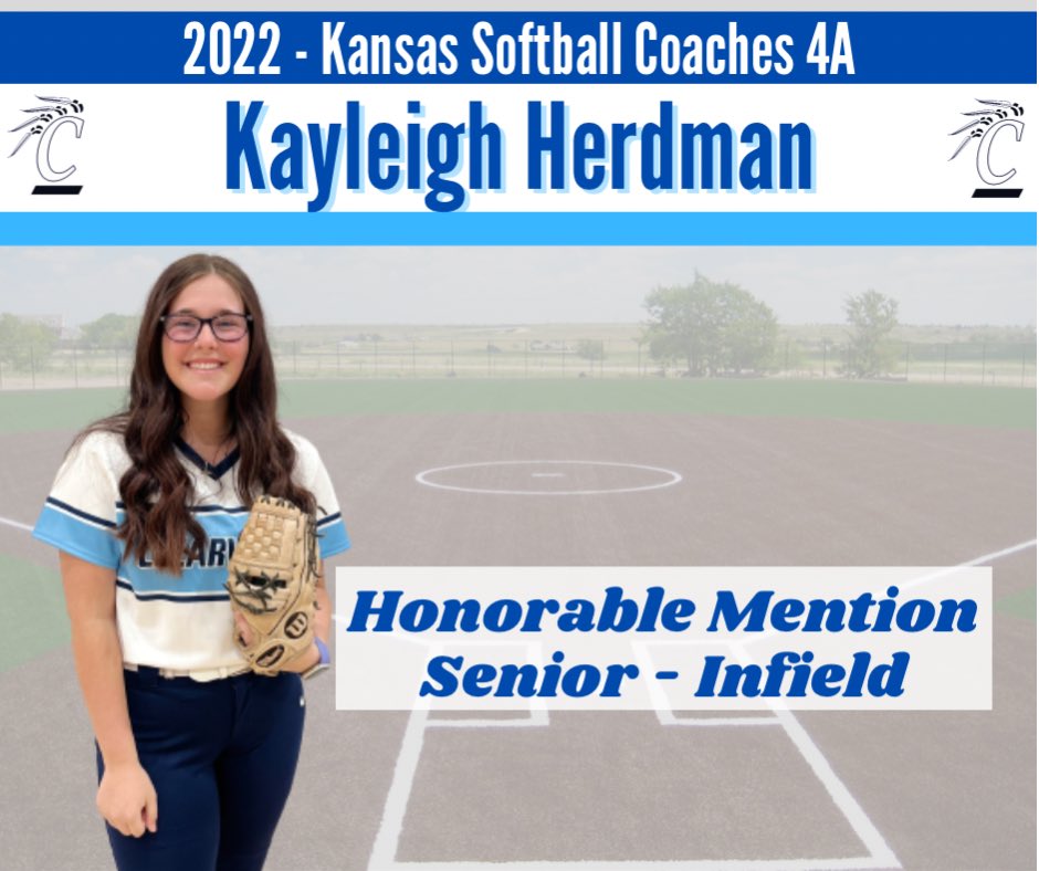 CHSNDNSoftball's tweet photo. Congratulations CHS Senior Kayleigh Herdman on being selected Honorable Mention All-State #minusfive @KayleighHerdman https://t.co/Kym5Ivq1HZ