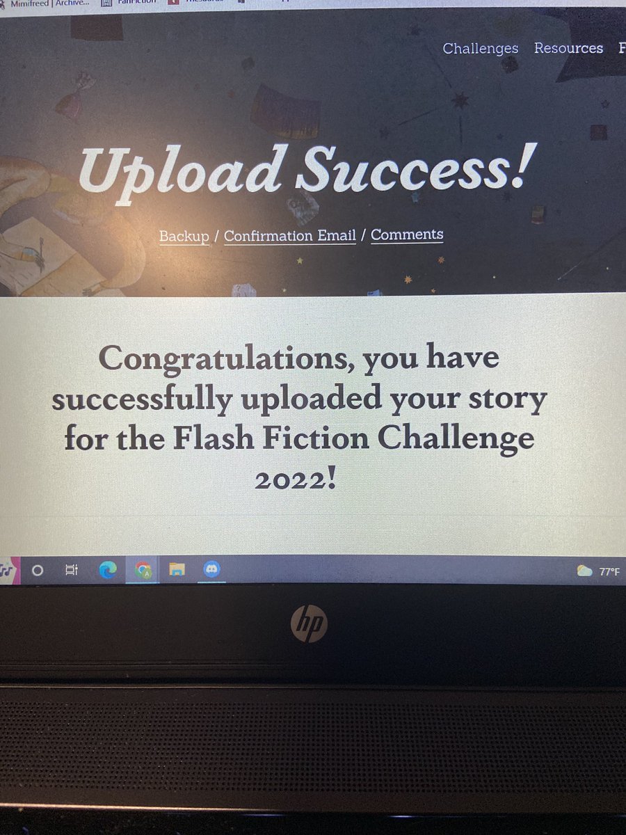 mimifrederick07's tweet image. Now to let the nerves settle as I wait two months for the next round. 🥲

#FlashFictionChallenge2022 #writingcommmunity