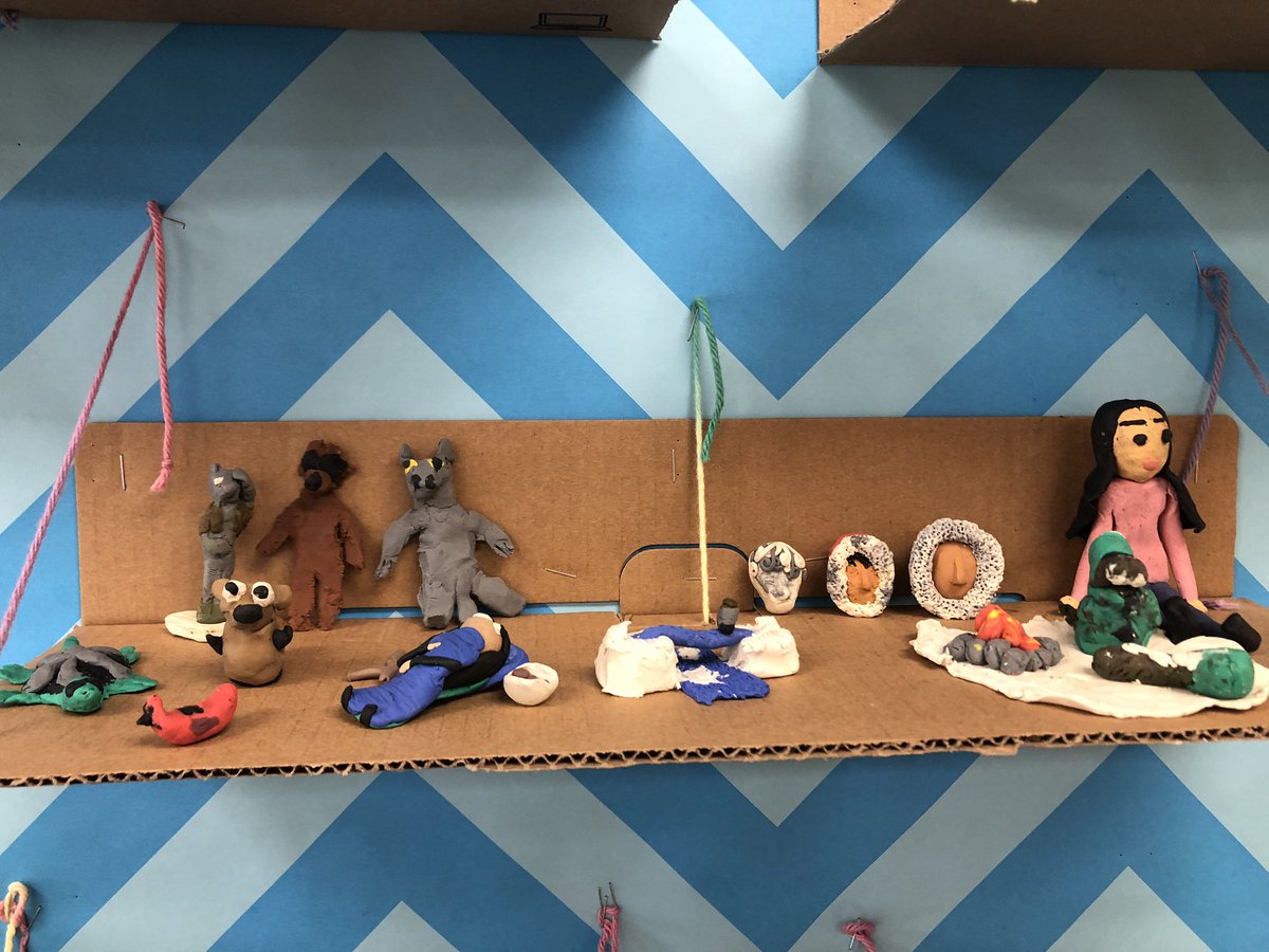 ThankU <a href="/DaveAlexRoberts/">David A. Robertson</a> for such an amazing novel ,The Barren Grounds ,this brought much education,discussion&amp;learning around Cree language &amp; teachings as well such amazing vocab &amp; character development. Students have enjoyed every chapter and last week took time to craft models.