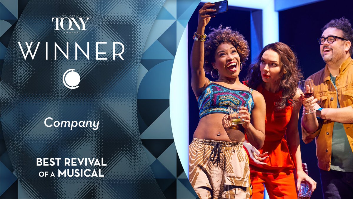 TheTonyAwards's tweet photo. Congrats to @companybway, #TonyAwards-winner for Best Revival of a Musical. Bravo! #75YearsofTonys https://t.co/HKrlQANDCl