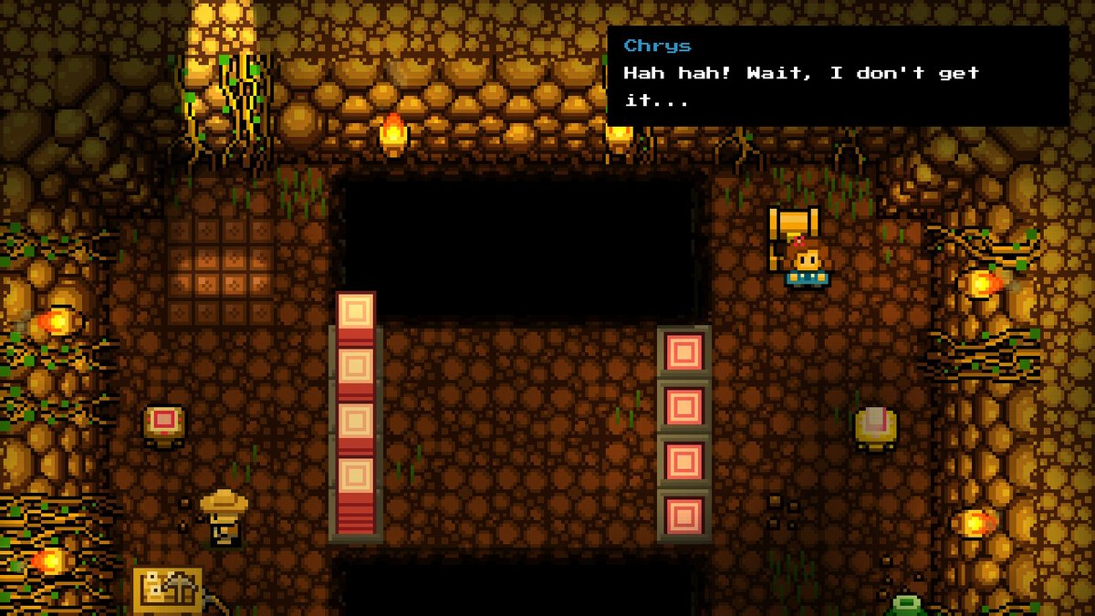 TobanFrost's tweet photo. Finally got around to playing Blossom Tales: The Sleeping King, when I caught this reference. Nice. #NintendoSwitch #BlossomTales #BlossomTalesTheSleepingKing #BucketKnight #ISeeWhatYouDidThere https://t.co/fBH63WDtG0