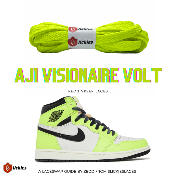 Doctorlaces's tweet photo. Jordan 1 Visionaire Volt : Where to buy shoe laces? | By Slickieslaces https://t.co/0ENekRwvMf https://t.co/i1KrbszTMw