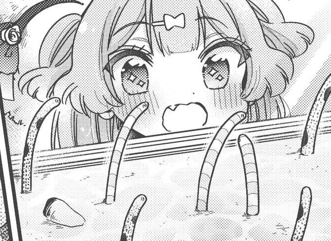 絶対に潰れちゃうだろうけど可愛く描けたチンアナゴたちの顔 