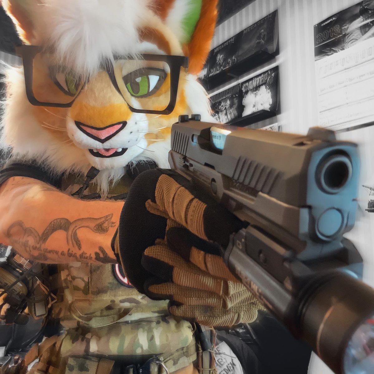 Jacethecat10's tweet photo. Catto ready to protect😎 #furry #fursuit #furryfandom #fursuiter https://t.co/sJuvPlvqNn