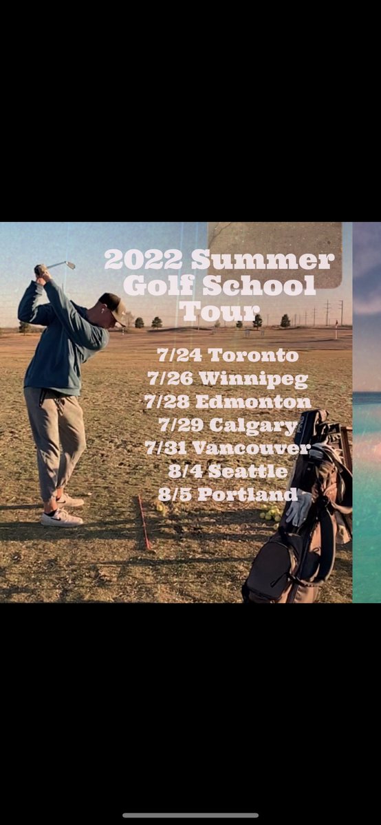 chowardgolf's tweet photo. Hey Canada!! One spot remaining in Toronto, Winnipeg and Edmonton.  2 spots left in Calgary and Vancouver dm me to reserve your spot today https://t.co/e4v6g5GWx6