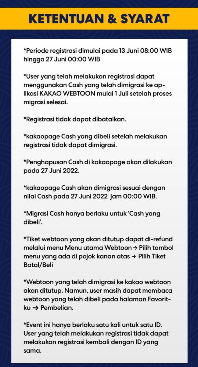 MedeaBelliard's tweet image. WAH KEINGINAN KALIAN TERCAPAI! 

JANGAN LUPA MIGRASI CASH-MU DARI KAKAOPAGE KE KAKAO WEBTOON INDONESIA!
