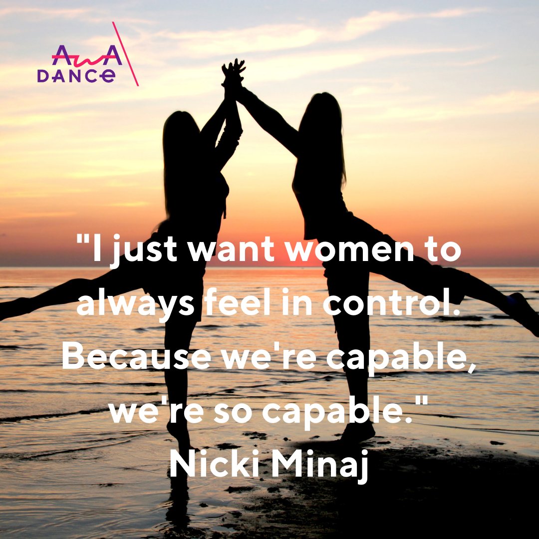 AWA DANCE | Charity (@awadancec) on Twitter photo "I just want women to always feel in control. Because we're capable, we're so capable."
<a href="/NICKIMINAJ/">Nicki Minaj</a>
#AWADANCE #AwaDanceCharity #WomenEmpowerWoment #LeadersOfTheWorld #GirlEmpowerment #NickiMinaj "I just want women to always feel in control. Because we're capable, we're so capable."
<a href="/NICKIMINAJ/">Nicki Minaj</a>
#AWADANCE #AwaDanceCharity #WomenEmpowerWoment #LeadersOfTheWorld #GirlEmpowerment #NickiMinaj