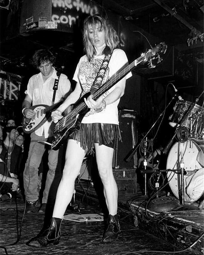 36 years ago today 
Kim Gordon and Lee Ranaldo of Sonic Youth at CBGB, New York City on June 13, 1986. Pic by Ebet Roberts

#punk #punks #punkrock #womenofpunk #kimgordon #cbgb #history #punkrockhistory #otd