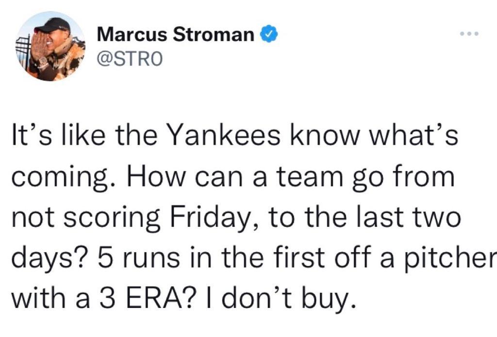 This literally happened to Gerrit Cole on his last start and I didn't hear anyone saying anything. @STR0 it's called having a bad day bro. Don't be sour. https://t.co/zzIZdKZjOJ