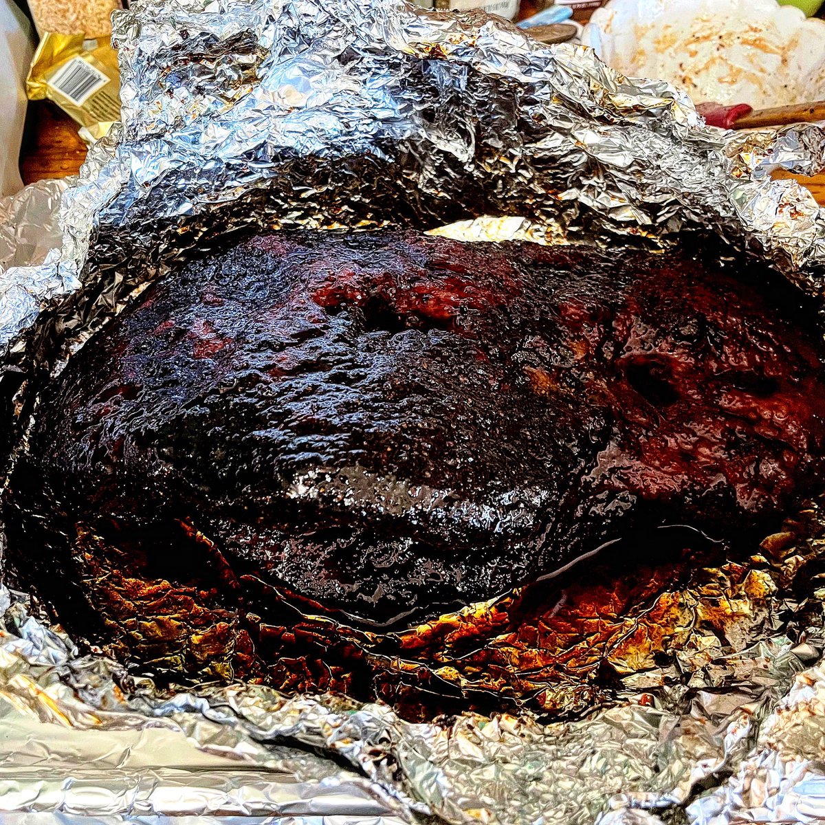 A fantastic brisket! Overnight on my #pelletsmoker ! @thisgrilllife 👊🏻🤣 
#brisket #bbq #lowandslow #Cooking #foodie #meat