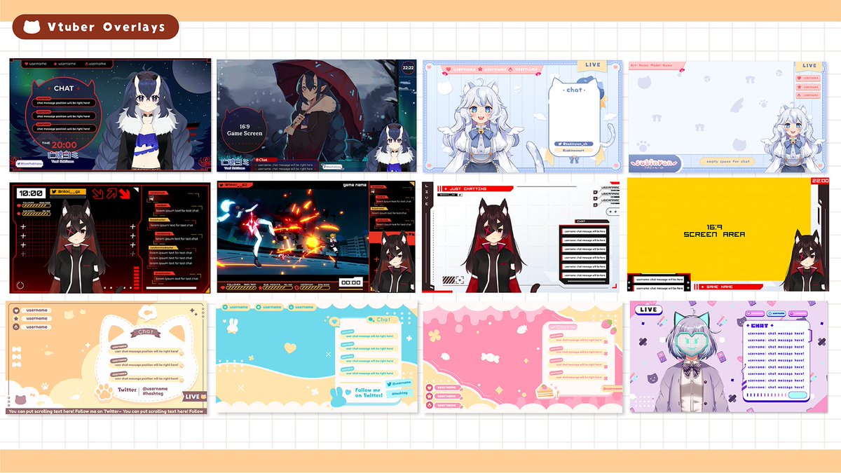 NikkiGZ0's tweet photo. ✧･ﾟ Stream design commission is open! ･ﾟ✧

Vtuber Logo, Overlay, Sub / Bits Badges, Twitch Panels, Schedule Template, and many more!

Order below ^^
#Vtuber #VTuberAssets #Vtuber素材 https://t.co/k1TEiZVvrB