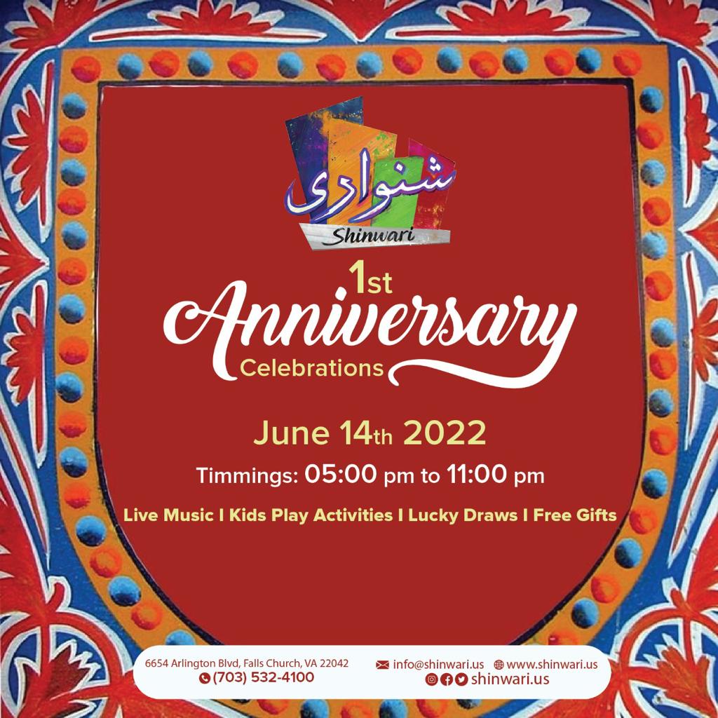 UsShinwari's tweet image. One day left! 
Come &amp;amp; celebrate 1st Anniversary of shinwari with us!
Live Music, Free Gifts, Lucky Draws &amp;amp; Many More.
@dmv3ats @dmvfooodie @dmvhalalreviews @dual_harmonie
#ShinwariUs #UsFood #LiveMusic #Food #1stAnniversary