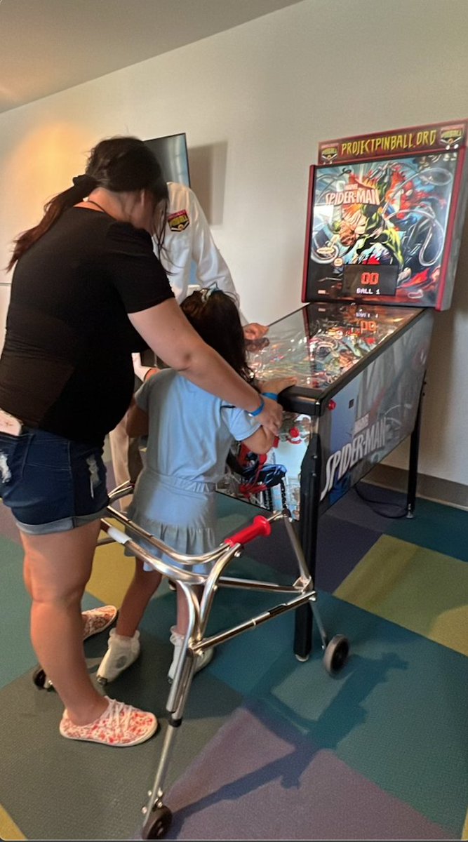 ProjectPinball's tweet photo. On Friday, the Project Pinball Team &amp; the community at @SARMHC dedicated the #pinball machine Spider-Man (Home Edition) by @sternpinballinc. Once again, members of the San Antonio Pinball Enthusiast, Chris Doyle &amp; Mike McKenna joined us! Ty TX! #LAATour #ForTheKids #PinballNews https://t.co/GJRtJ2kJBj