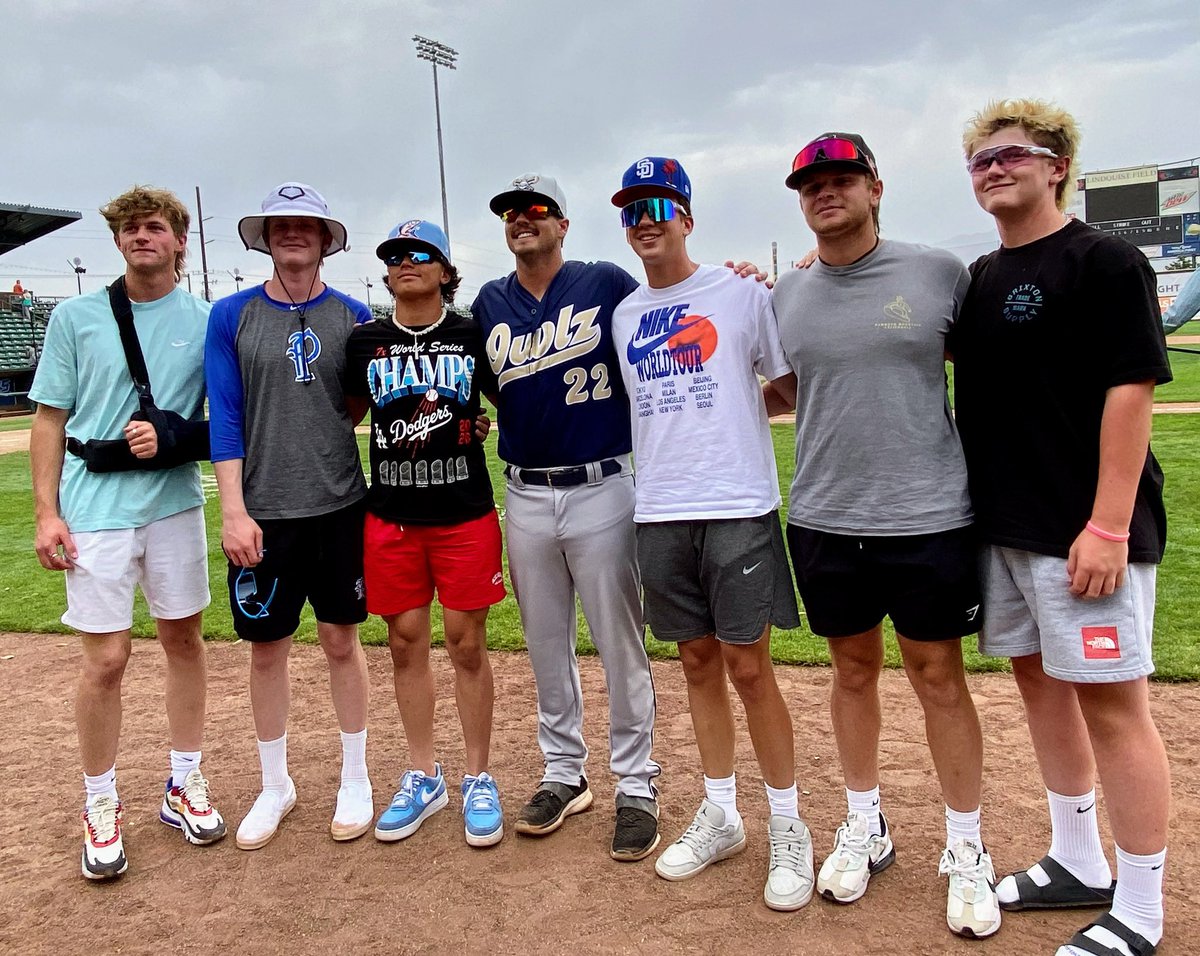 .<a href="/PGVIKINGSBB/">PGHS VIKINGS BASEBALL</a> boys supporting Coach Mav at the <a href="/OwlzNoCo/">Northern Colorado Owlz</a> game!! 
GO VIKINGS!!
<a href="/HaydenZamboni/">Hayden Zamboni</a> <a href="/BancroftConner/">Conner Bancroft</a> <a href="/TuaWolfgramm/">Tu’alau Wolfgramm</a> <a href="/Kadendavis017/">Kaden Davis</a> <a href="/JBancroft_11/">Jackson Bancroft</a> <a href="/Tatelew20/">Tate Lewis</a> <a href="/Buffoooo32/">Maverik Buffo</a>