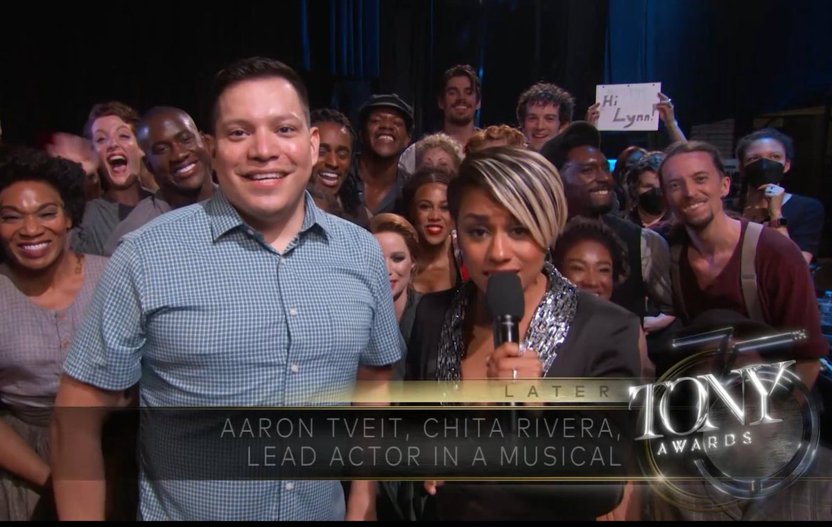 Paradise Square Stage manager Christopher Kee Anaya-Gorman made an appearance at the #TonyAwards! Can't get enough of the love and support being given to the mighty stage managers, understudies and swings of this season.
