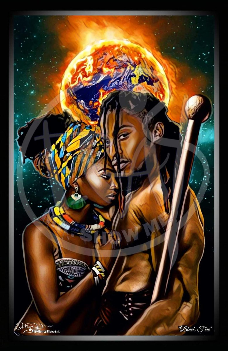 'Black Fire'
By Artist Ortega F. Missouri 
#digitalblackart #blackart #africanamericanart #blackartists #BlackDigitalArt #africanamericanartist #