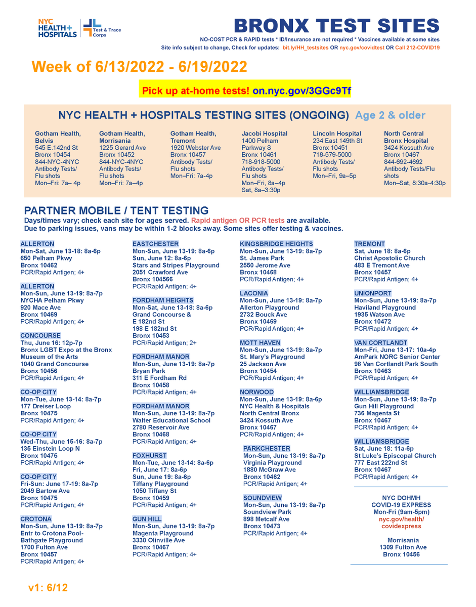outrospecting's tweet photo. It's National Little League Baseball Week! Be a champ & #GetTested! Go to a @NYCHealthSystem #TestSite - no insurance or ID required, NO COST! Find our flyers at https://t.co/yz50kvVcIm. If you test+ (even w/home test) call 212-COVID19 & dial 9 to see if you can get treatment. https://t.co/zJRJ2GlLFI