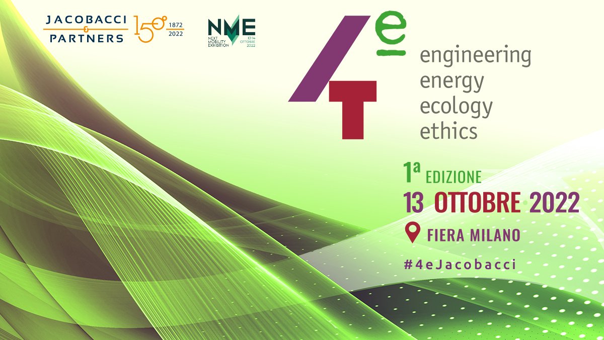 JacobacciIP's tweet photo. Quest’anno #4Tjacobacci si trasforma in 4e, un evento dedicato alla mobilità del futuro.
Vi aspettiamo il 13 ottobre alla Next Mobility Exhibition, in Fiera Milano.

Scopri di più su https://t.co/qgwA36gC8C

#JacobacciIP #4ejacobacci https://t.co/wIqPRSMl0l
