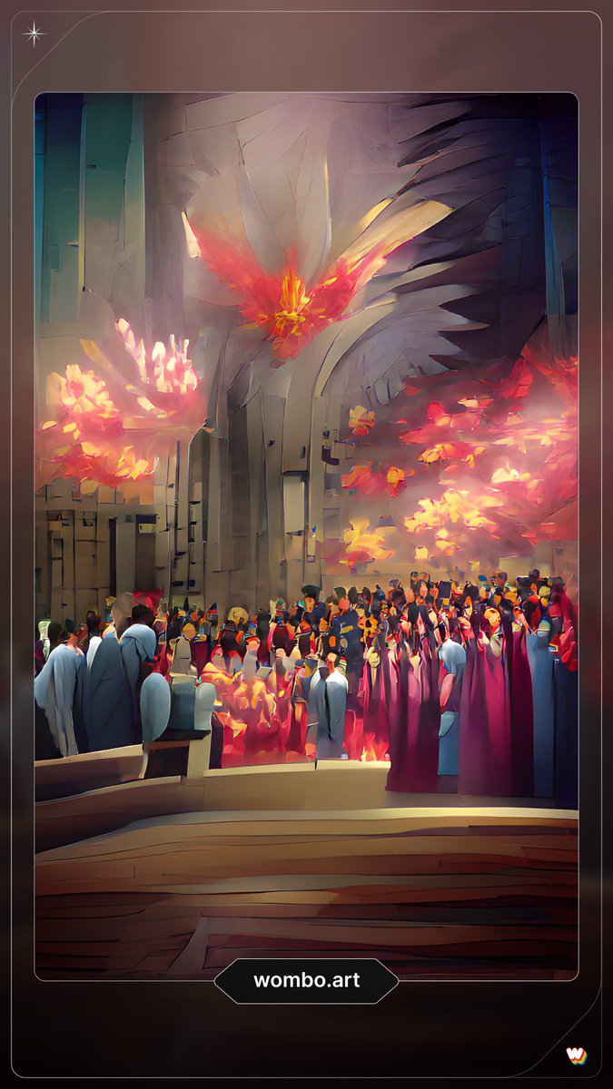 ColemanSmart's tweet photo. I asked an AI software to create a piece of art based off my inputting of just one word: “Pentecost.”

This is what it created. I’m astounded. https://t.co/Fe9FcrQRTo
