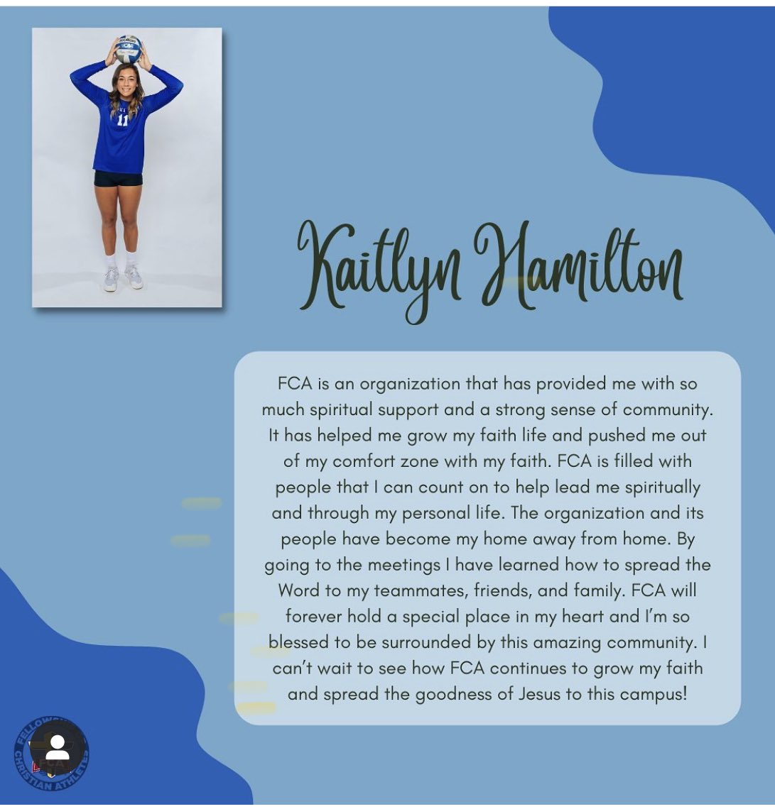 INStateFCA's tweet photo. FCA Ministry Spotlight: @kaitlynham11-Indiana State Volleyball https://t.co/DhKr4ZkYwr
