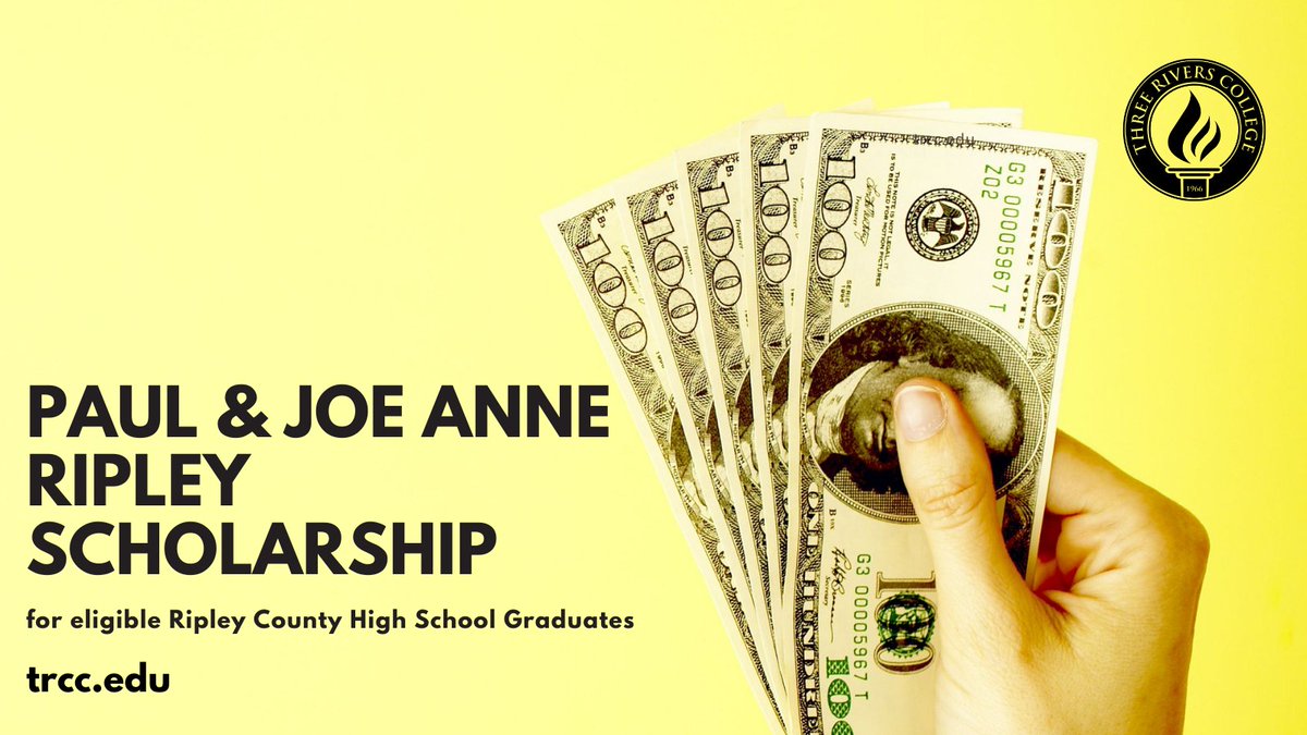 ThreeRivers_MO's tweet photo. DEADLINE IN ONE WEEK
Ripley County High School Graduates: You may be eligible for the Paul &amp; Joe Anne Ripley Scholarship! Deadline is June 19. See details here: https://t.co/Qf5XKIe0Gr. Apply online: https://t.co/XdWEqQjq7l. https://t.co/33abPL0TEM