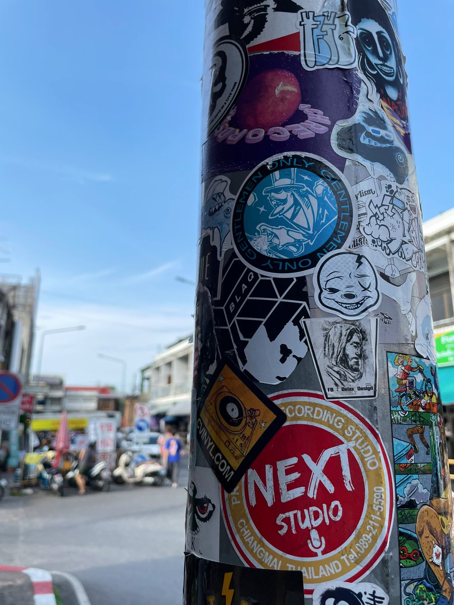 CryptoWGeneral's tweet photo. Sticker Bomb!! #Chiangmai #Thailand https://t.co/PV8E9xR7fm