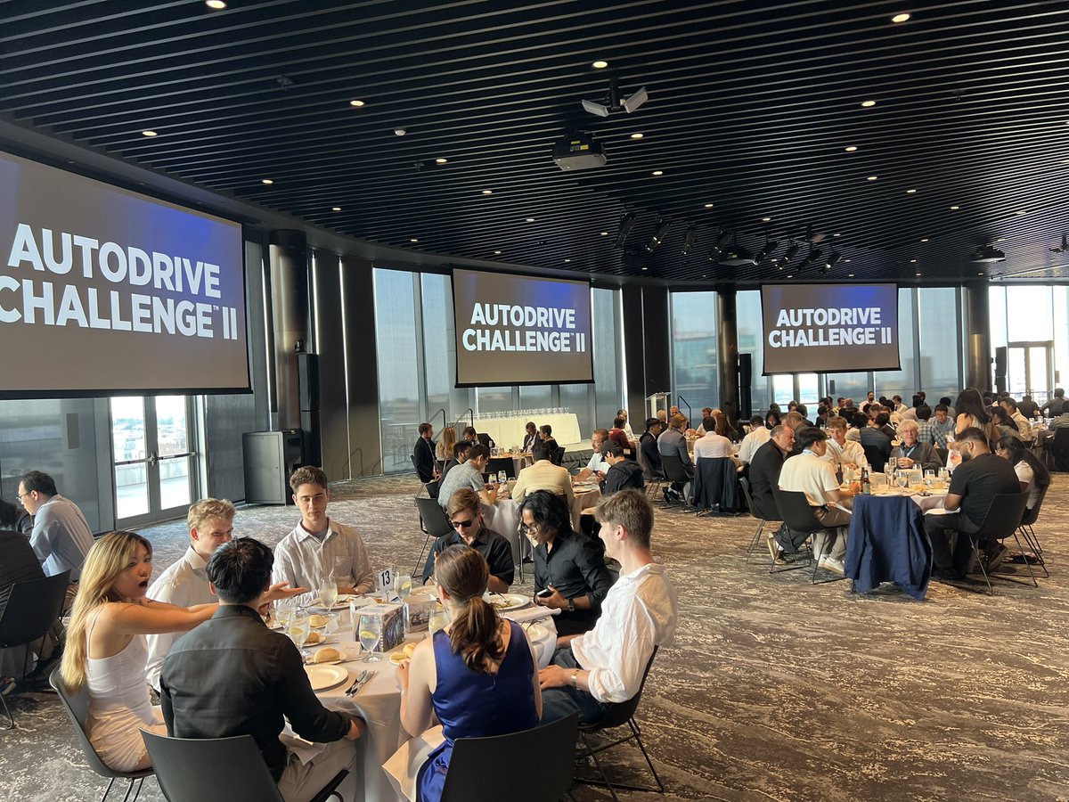 Sorgatron's tweet photo. Great night working with Danielle from @RocketCentralUS and Ed from @PremierEventAV to execute the in person and online #AutodriveChallenge Awards Ceremony on their home turf! https://t.co/l6eWxl1voF
