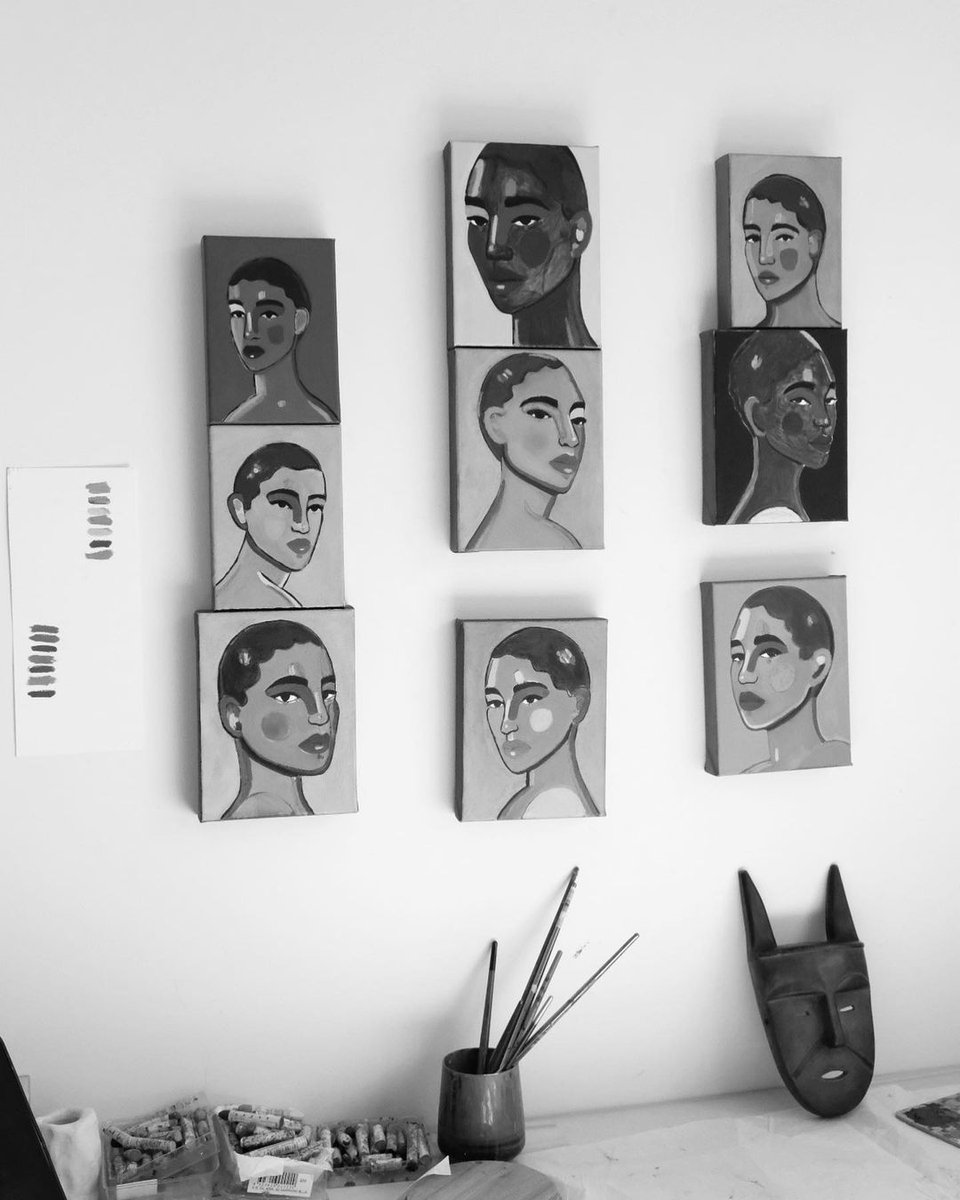 planetluxe's tweet image. Collection of  “portraits” by artist, Mafalda Vasconcelos @mmvce made for @partnershipeditions #ArtLuxe
'Her process is about spiritual self-discovery, identity, cultural exploration but also about love and admiration for ancestry and womanhood.'
#meettheartist #modernart #art