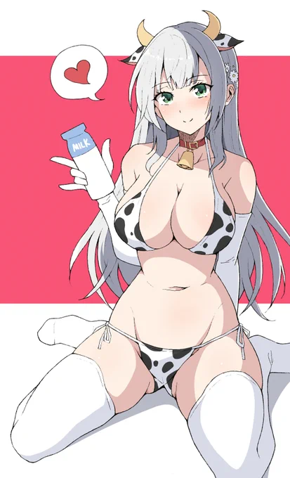 牛柄ビキニの白銀ノエル🐮
#ノエラート 