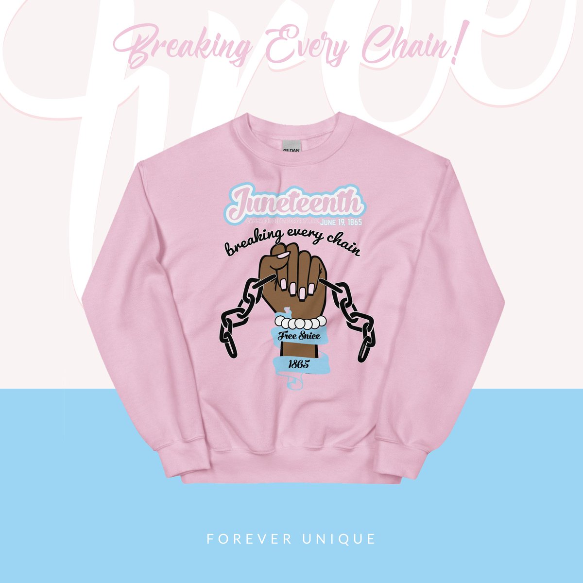 BeForeverU's tweet photo. Since 1865 Black Americans have been #BreakingEveryChain Celebrate #Juneteenth #BlackFreedom #GammaPhiDelta #GammaPhiDeltaSorority #ΓΦΔ #GPHID #Soror #BlackGreek #BForeverU #ForeverUnique #FreeSince1865 https://t.co/5ZIamXXpZk