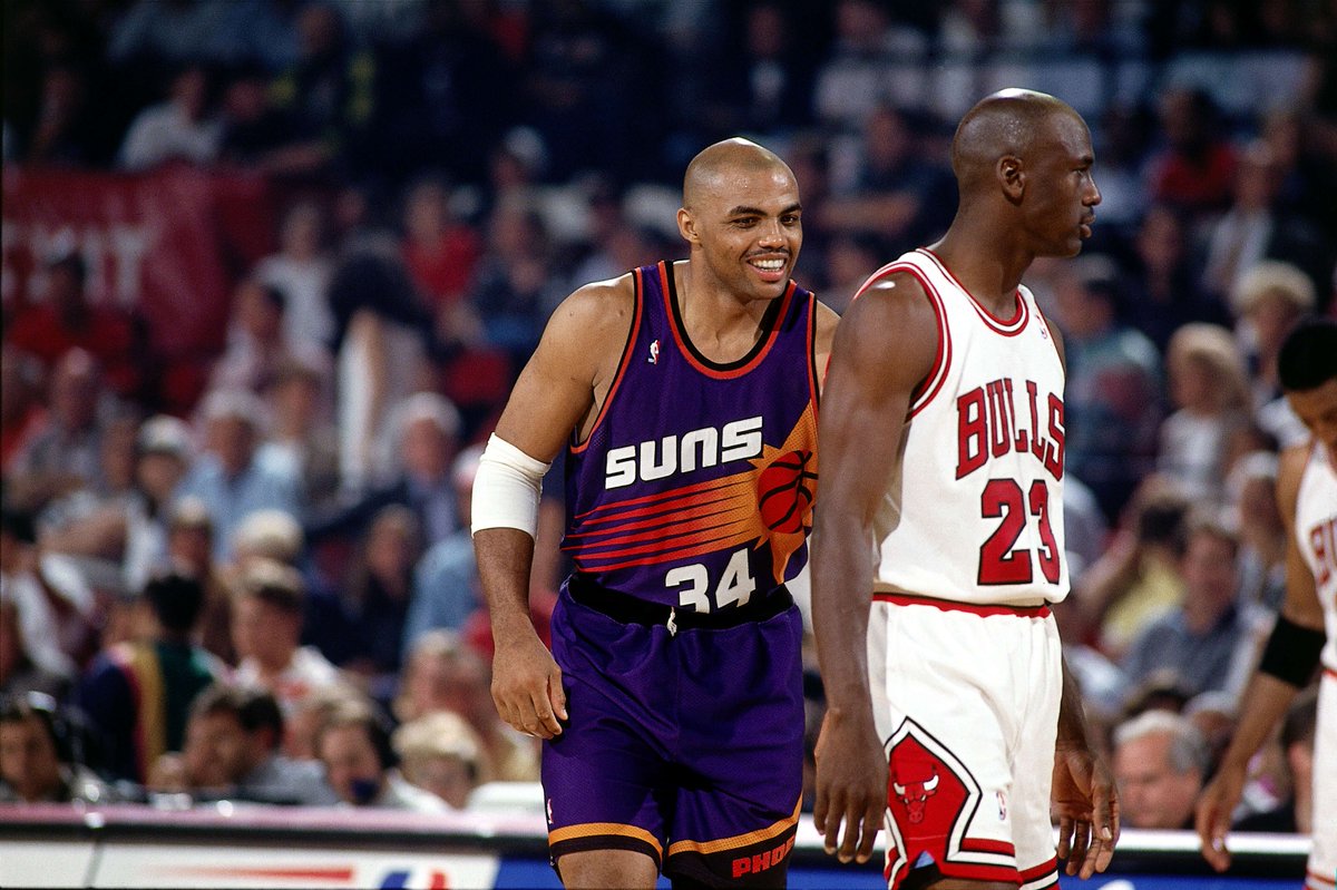 On this day in 1993, the Phoenix Suns downed the host Chicago Bulls 129-121 in triple-overtime in Game 3 of the NBA Finals, only the second triple-OT game in Finals history.
