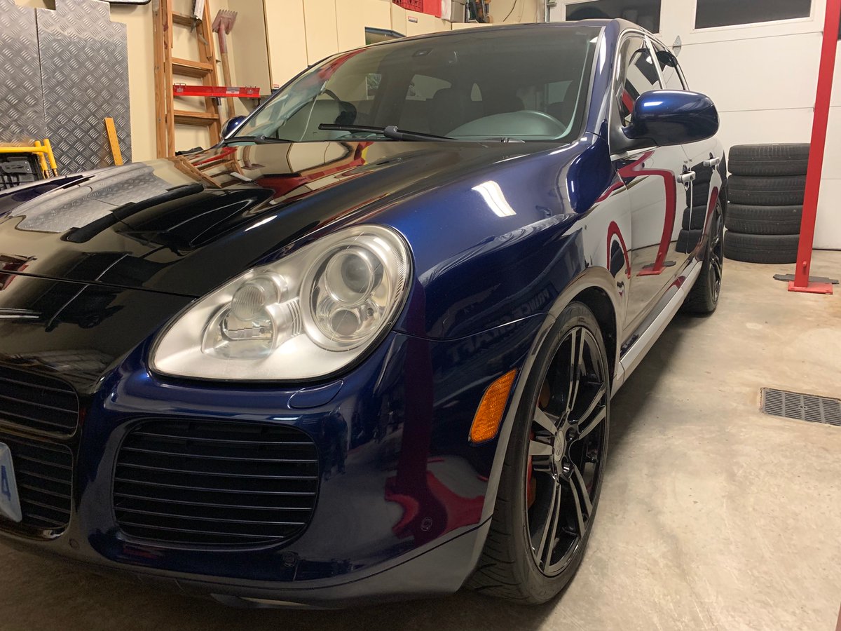 Worked on the whips all weekend and ready for summer .😂 Fixed up the Mustang  exhaust leak , added new LED fog lights , fixed the Boat wiring ,opened the camper and Finally cracked out the buffer and polished the Porsche . Paint still shines for 2006 😉