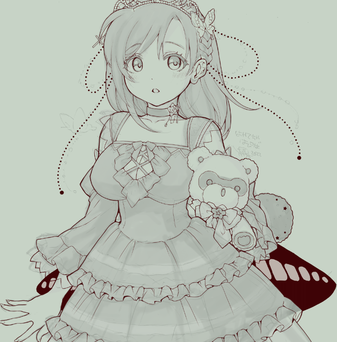 はやてちゃん線画できたー(‾▽‾) 