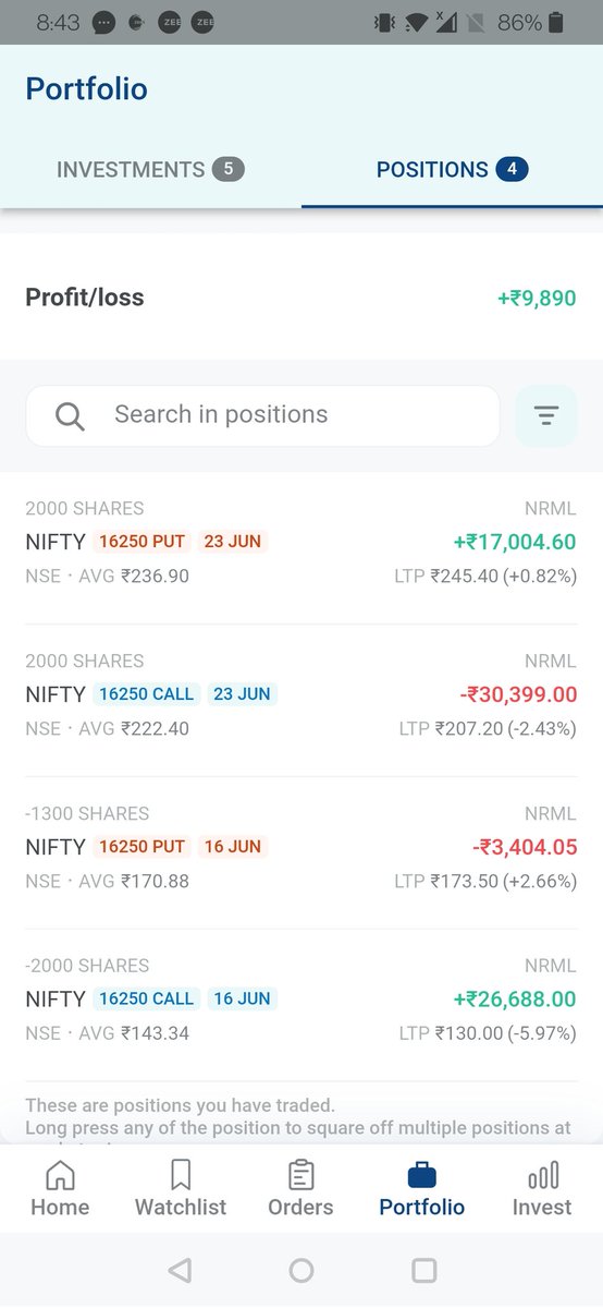 _Tradingtricks's tweet photo. 13June
We have overnight 16250 Calender spread. I had kept PUT sell quantity at 26lots while all other strikes are 40.
Gapdown would be good for us.
Let's see
#intraday #OptionsTrading #optiontrading #TRADINGTIPS #TradingSignals #StockMarketindia #learnstock https://t.co/IYB0G2GEFD