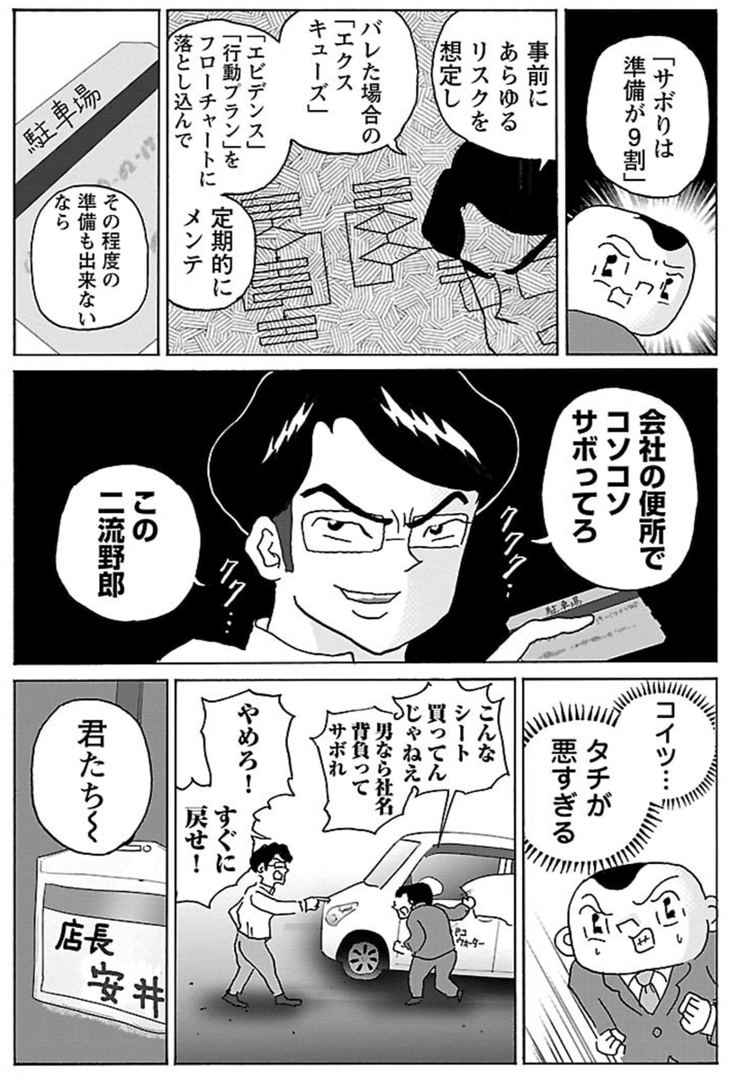 漫画「駐車場でサボる」

#明日クビになりそう 