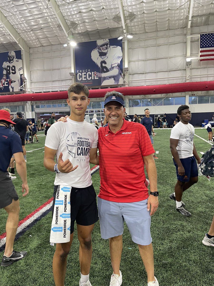 Tymccutcheon14's tweet photo. GOD IS GREAT! After a great camp I’m blessed to say that I have received my first division 1 offer to the University of Arizona! Thank you @CoachJeddFisch !!! @CoachJimmieD  @CoachOmura @jayden_delaura https://t.co/vioe03q4eD