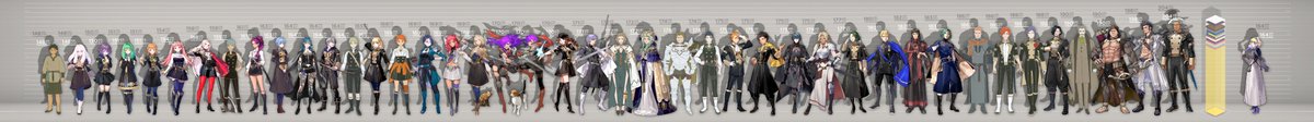 constantlycaden's tweet photo. Fire Emblem: Three Houses' cast academy phase Height Comparison https://t.co/c7QU8CvO7J