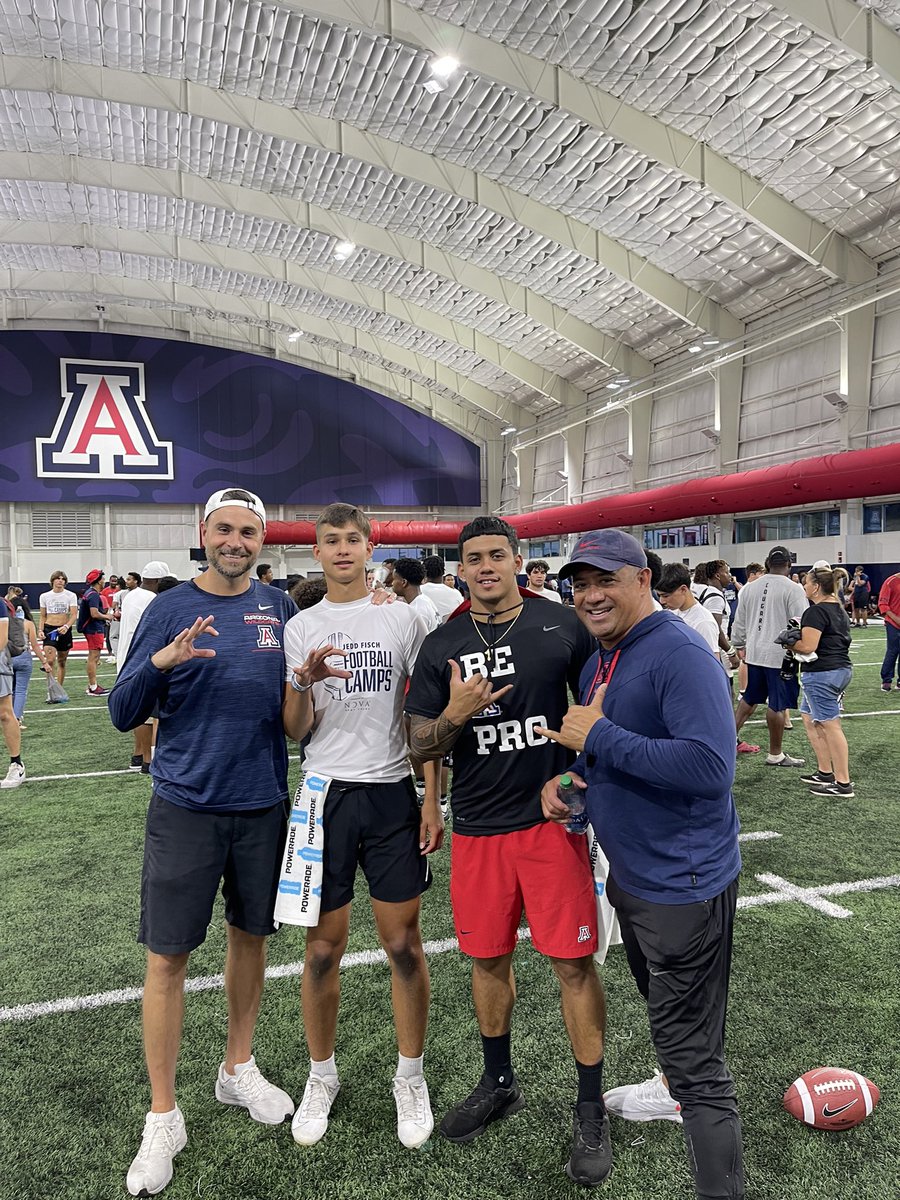 Tymccutcheon14's tweet photo. GOD IS GREAT! After a great camp I’m blessed to say that I have received my first division 1 offer to the University of Arizona! Thank you @CoachJeddFisch !!! @CoachJimmieD  @CoachOmura @jayden_delaura https://t.co/vioe03q4eD