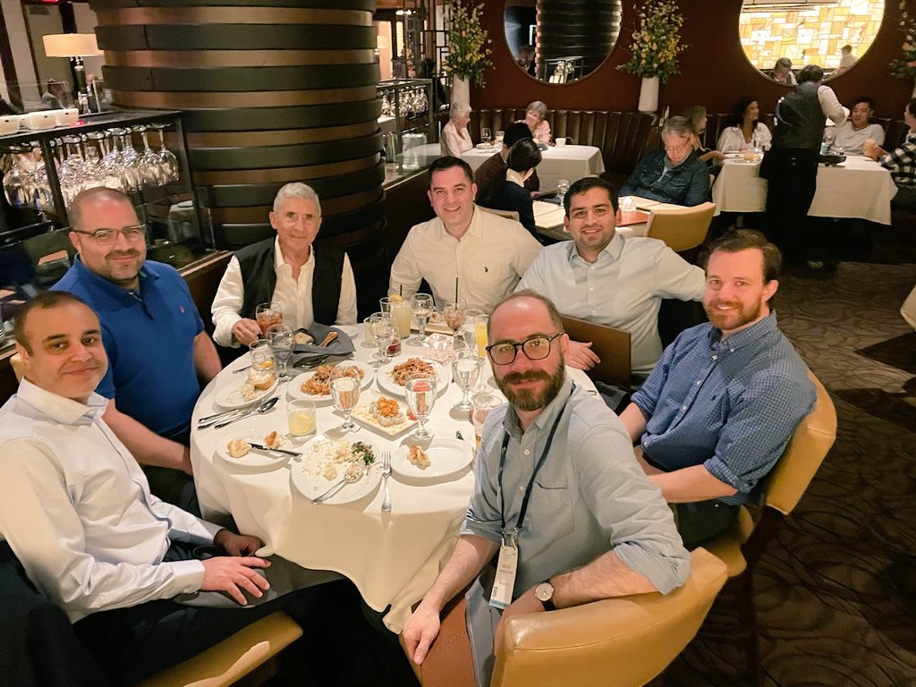 mamillyA's tweet photo. Nice meeting and dinner with LSURAD family @RadiologyLSU 
#SIR22BOS #LSURAD https://t.co/9iTh1F73kl