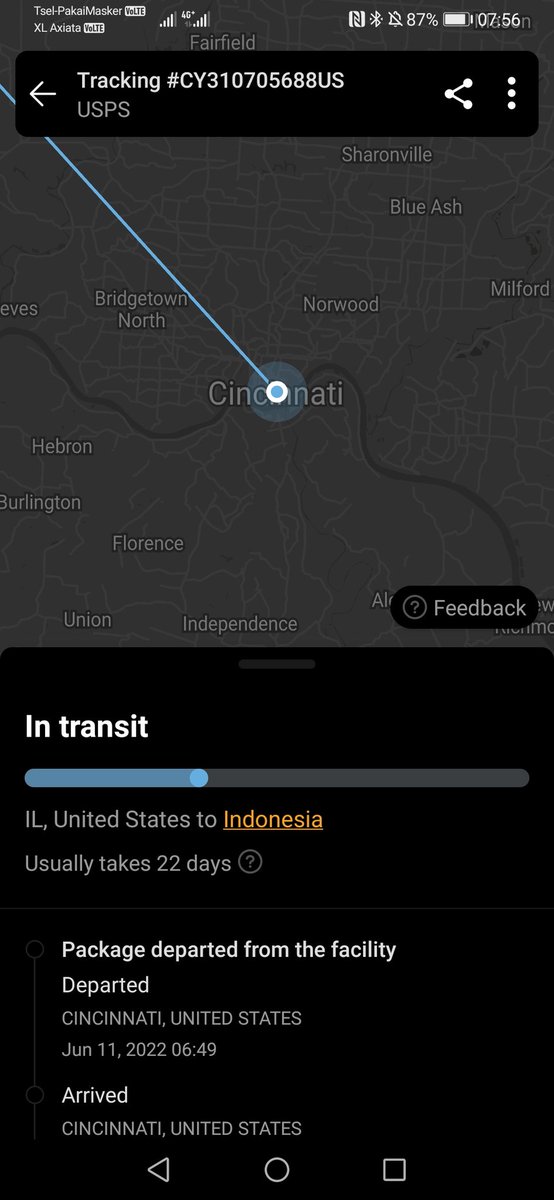 Silhanvi's tweet photo. @USPS Why hasn't my package moved for two days? 😭 Tracking number CY310705688US.. 
I need the package urgently‼️Please update.. https://t.co/k8JpE0CJ97