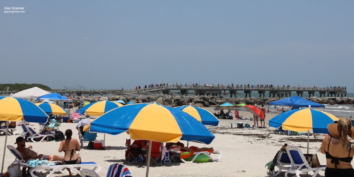 ken_kremer's tweet photo. 2: Astra Launch Sequence: @Astra rocket 3.3 launched #NASA #Tropics1 hurricane research mission 143PM pad 46 as seen from @jettypark beach + pier. 1st stage went well. BUT- Ultimately failed due to premature shutdown 2nd stage ca min after liftoff & 1 min b4 cubesat pair deploy https://t.co/D6nG9OJ79v