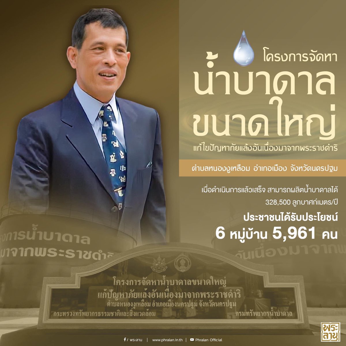 1st_Army_Area's tweet photo. โครงการจัดหาน้ำบาดาลขนาดใหญ่แก้ไขปัญหาภัยแล้งอันเนื่องมาจากพระราชดำริ ตำบลหนองงูเหลือม อำเภอเมือง จังหวัดนครปฐม เป็นการก่อสร้างระบบประปาบาดาลและระบบกระจายน้ำ สามารถผลิตน้ำบาดาลได้ 328,500 ลูกบาศก์เมตรต่อปี  ประชาชนได้รับประโยชน์ 6 หมู่บ้าน 5,961 คน
#ทรงพระเจริญ
#กองทัพภาคที่1 https://t.co/iM96yRuo0B