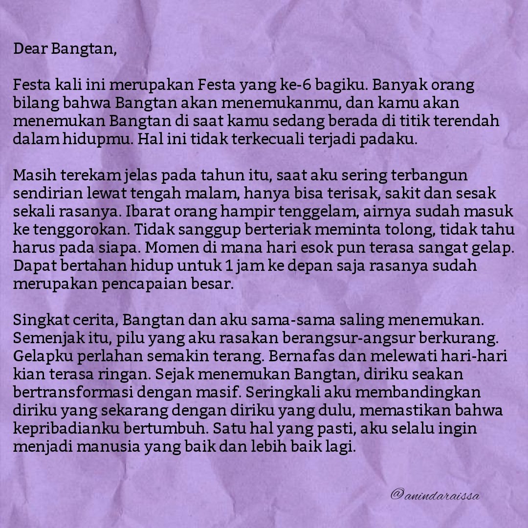 Nindaa's tweet photo. Dear Bangtan, you have me. Until every last star in the galaxy dies. You have me.💜🫰🏻
#BTS9thAnniversary #9YearsToInfinityWithBTS #9YearsWithOurHomeBTS #BTS #Army #방탄소년단 #방탄 #아미 #비티에스 https://t.co/bZkJhKyUy0