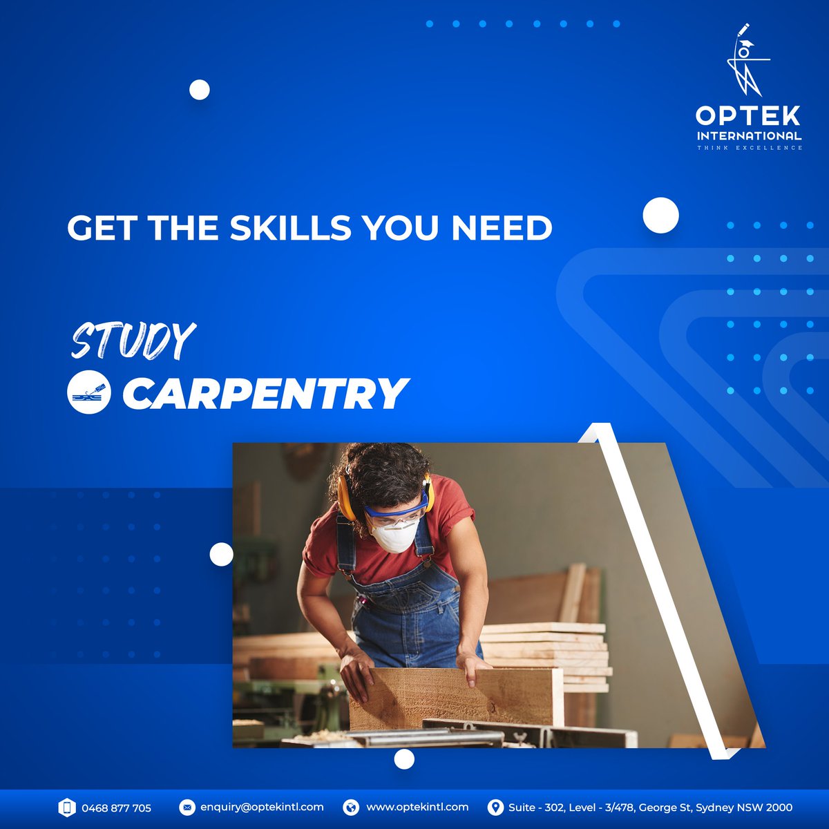optekintl's tweet image. 𝐂𝐞𝐫𝐭𝐢𝐟𝐢𝐜𝐚𝐭𝐞 𝐈𝐈𝐈 𝐢𝐧 𝐂𝐚𝐫𝐩𝐞𝐧𝐭𝐫𝐲.❗️❗️

👉prepares students to work in the #buildingandconstruction business in Australia and throughout the world. 
👉You will learn a variety of activities in the building and construction business if you #studycarpentry.