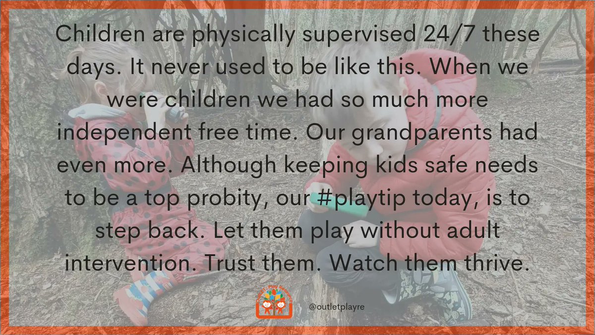 OutLETscot's tweet photo. Our #playtip for today!
#outdoorplayistheway #outdoorplay #playistheway #getkidsoutdoors https://t.co/NCdVD8mdsd