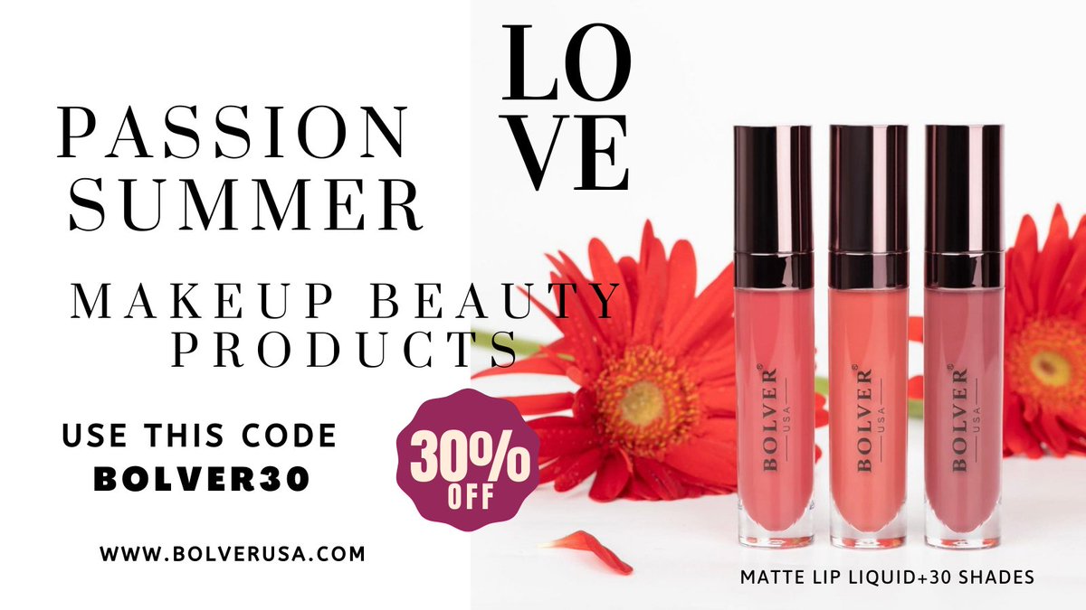 Bolvercosmetics's tweet photo. Welcome summer!
Get 30% off on all products and enjoy in the summer with Bolver! https://t.co/3lLn2lbHGm